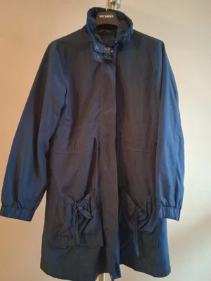 Katherine Barclay ink blue gray windbreaker lined jacket Foto 1 de 4