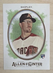 BRADEN SHIPLEY SP RC - 2017 Topps Allen and Ginter #342 - ARIZONA DIAMONDBACKS - Picture 1 of 2