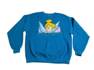 VINTAGE Disney Catalog Tinker Bell Tinkerbell Blue Crewneck Sweatshirt Large EUC - Picture 1 of 5