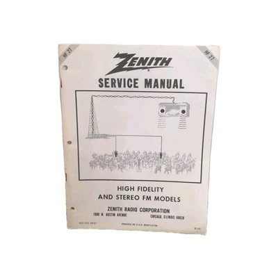 Zenith Service Manual HF 27 High Fidelity And Stereo FM Models - Image 1 of 4
