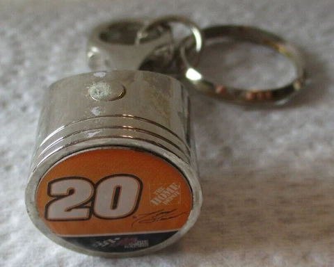 Tony Stewart # 20 CHROME PISTON METAL KEYCHAIN ! FREE SHIPPING ! FAST SHIPPING ! Cover