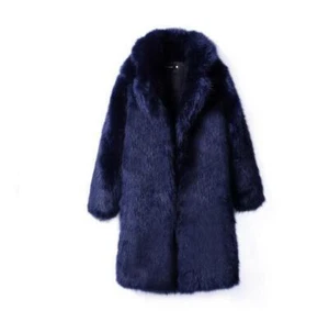 Faux Fur Men's Jacket Thicken Warm Mid Length Coat Loose Jackets Winter Jacket - Picture 1 of 11