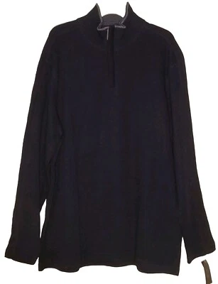 TASSO ELLA JERSEY MANGA LARGA NEGRO PROFUNDO 1/4 CREMALLERA 100% ALGODÓN TALLA XL - NUEVO CON ETIQUETAS Foto 1 de 4