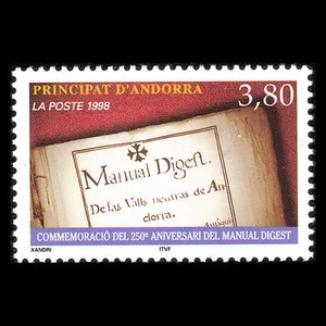 Andorra 1998 - 250th Anniv of the "Manuel Digest" Art - Sc 503 MNH - Bild 1 von 2