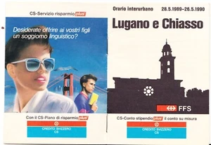 SBB - FFS Bahnhöfe Lugano e Chiasso Fahrpläne Mai 1989- Mai 1990; heftchen - Bild 1 von 1