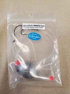 CUSTOM HAND TIED BLACKFISH SNAFU RIGS (6, 8, 10, 12 oz) w GAMAKATSU OCTOPUS HOOK - Picture 1 of 5