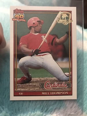 MILT THOMPSON CARDINALS 1991 TOPPS DESERT SHEILD USA DESERT STORM WAR CARD #63 - Image 1 of 2