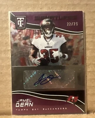 2021 Panini Totally Certified Signatures Purple Jamel Dean #TCS-JDE Auto  22/25  - Image 1 of 2