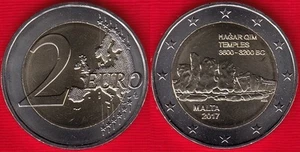 Malta 2 euro 2017 "Temples of Hagar Qim" BiMetallic UNC - Picture 1 of 1