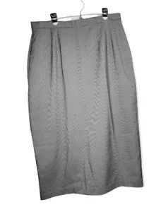 Gonna donna Alia pied de poule midi a matita 16W nero bianco minimalista accademia - Foto 1 di 12