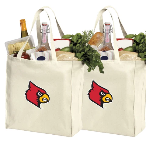 UofL Reusable Shopping Tote 2pc Set University of Louisville MOTHER'S DAY GIFT! Cover