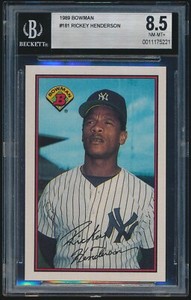 1989 Bowman #181 Rickey Henderson BGS 8.5