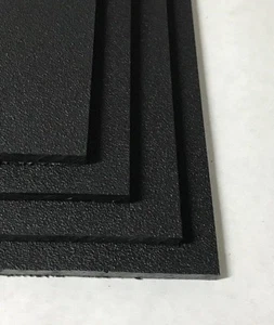 Black Marine Board HDPE Polyethylene Plastic Sheet 3/4" x 24" x 24” - Pack Of 4 - Picture 1 of 4