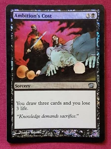 Magic The Gathering 8TH EDITION FOIL AMBITION'S COST black card MTG - Picture 1 of 2