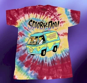 New Scooby Doo Mystery Machine Tie Dye Mens Vintage Throwback T-Shirt  - Picture 1 of 2