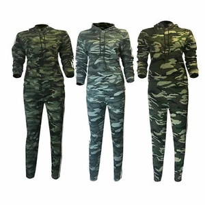Mujeres Damas 2 Piezas Sudaderas con Capucha Sudadera Joggers Ropa de Salón Chándal Traje Deportivo - Imagen 1 de 10