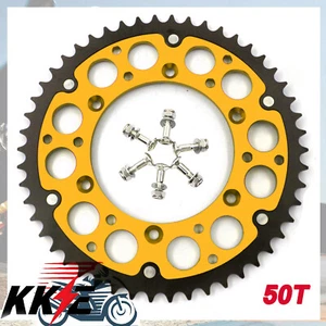 KKE 50T Billet Gold Rear Hybrid Sprocket For Yamaha YZ125 YZ250 YZ250F YZ450F - Picture 1 of 5