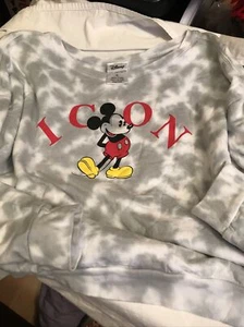 Disney Sweatshirt ladies XL “Icon Mickey Mouse” cropped length - Picture 1 of 4