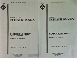 Tchaikovsky Tcherevichky (Oxana's Caprices), Opera in 4 Acts, Kalmus Full Score - Picture 1 of 3