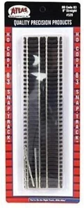 Atlas 520 Code 83 HO 9" Straight Track Set of 6 New Free Shipping - Picture 1 of 1