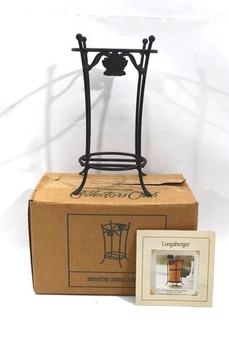 NIB 2003 Longaberger Collectors Club Miniature Wrought Iron Umbrella Stand Cover