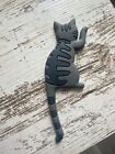 whimsical cat magnet halloween black grey Climbing Cat Crazy Cat Lady Gift Cray