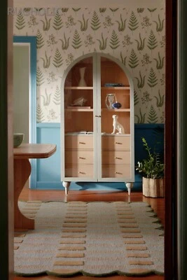 New Hand Tufted Woolen Area Rug ANTHRO PLIAD LIGHT BLUE Carpet for Living Room - Image 1 of 4