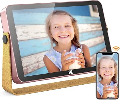 Kodak 10 Inch Digital Photo Frame with WiFi and Multi-Touch Display Rose Pink - Image 1 of 4