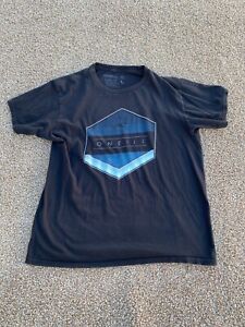 Oneill Shirt Mens L Black Short Sleeve Casual Cotton Classic T Shirt Surfer Men