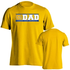 Albany State University Golden Rams Dad Logo Father Short Sleeve T-Shirt - Picture 1 of 15