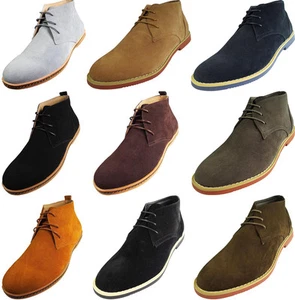 Parrazo Fellini Men Classic Chukka Ankle Desert Suede Leather Lined Lace-Up Boot - Picture 1 of 10