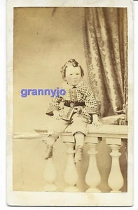 1870 Original Carte de Visite C D V, Little Boy Hand Colored Cheeks  Phila Photo - Picture 1 of 4
