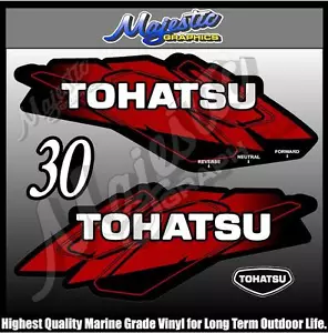 TOHATSU - 30 hp - OUTBOARD  DECALS - Picture 1 of 1