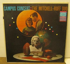 Campus Concert THE MITCHELL-RUFF DUO White Label PROMO Phonograph Record Album - Imagen 1 de 5