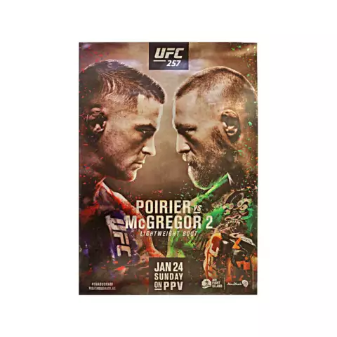 UFC 257: Poirier vs McGregor 2 27"x39" Event Poster Cover
