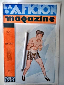 OLD 1933 MEXICAN BOXER COVER KID CASTILLO, OTHER SPORTS , BOX & BULLS MAGAZINE - Picture 1 of 14
