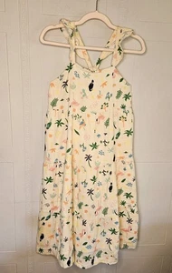Hanna Andersson Tropical Maxi Tiered Sleeveless Dress 14-16 (160cm) Ivory - Picture 1 of 15