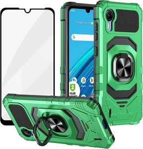 Ailiber Handyhülle für AT&T Ring Ständer &amp; Displayschutzfolie grün  - Bild 1 von 6