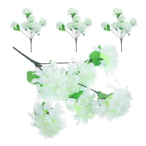 4 Bundle Simulated Chrysanthemum Bouquet Cemetery Decor Bride for Sacrifice - Picture 1 of 12
