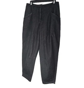 Oska Damen Jeans Schwarz Größe 2 US 8 10 Tapered Hi-Rise Lagenlook Denim - Bild 1 von 12