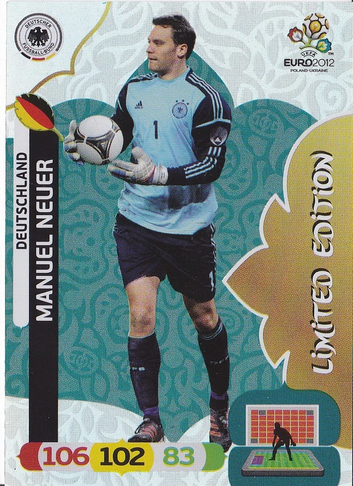 Panini Adrenalyn Euro 2012 Manuel Neuer Deutschland Limited Edition Rare - Bild 1 von 1