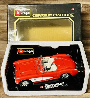 Bburago 1:18, Chevrolet Corvette (1957), rot, cod. 3024, Die-Cast, Modellauto - Bild 1 von 4