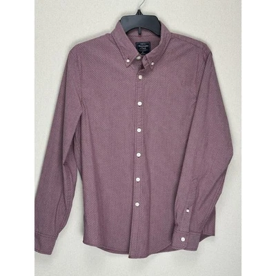 Abercrombie & Fitch Shirt Mens Adult Medium Lt. Maroon Button Up Stretch - Image 1 of 4