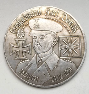 WW2 Karl Dönitz Commander-in-Chief of the Navy German Military Table desk medal - Picture 1 of 4