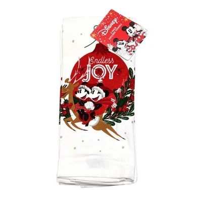 Disney Mickey Minnie Mouse Navidad Alegría Infinita Paquete de 2 Toallas de Cocina 16 x 26 Foto 1 de 4