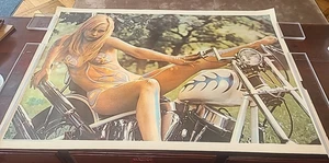 Pandora Productions Body Painting Frau Motorrad 1968 Poster D Nordahl Artikel 64 - Bild 1 von 4