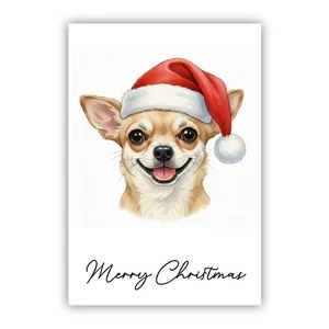 Chihuahua Christmas Card. Dog Lovers Card From the Dog Mum Dad Groomer - Picture 1 of 7