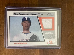 2015 Topps Heritage Yu Darvish Game Worn Relic Texas Rangers - Picture 1 of 2