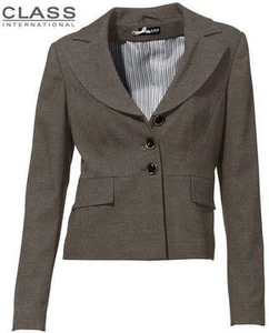 NEU: ELEGANTER DESIGNER BLAZER GR 44 CLASS INTERNATIONAL braun Webdessin *013192 - Picture 1 of 5