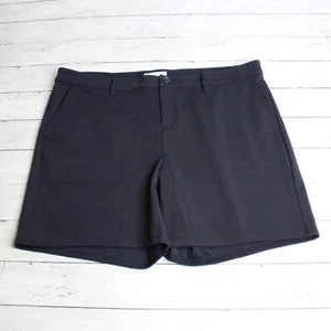 Liz Claiborne Damen marineblau Freizeithose Shorts Übergröße 16W Strick - Bild 1 von 9